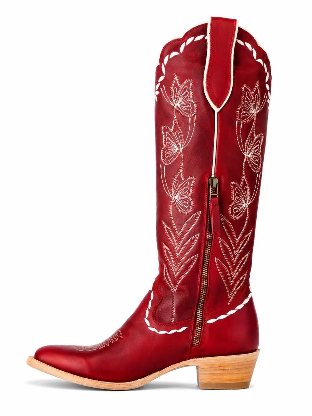 LANE Sweet Memories Smoldering Ruby Knee High Western Boots Size 8 BNWT Box - Picture 4 of 16